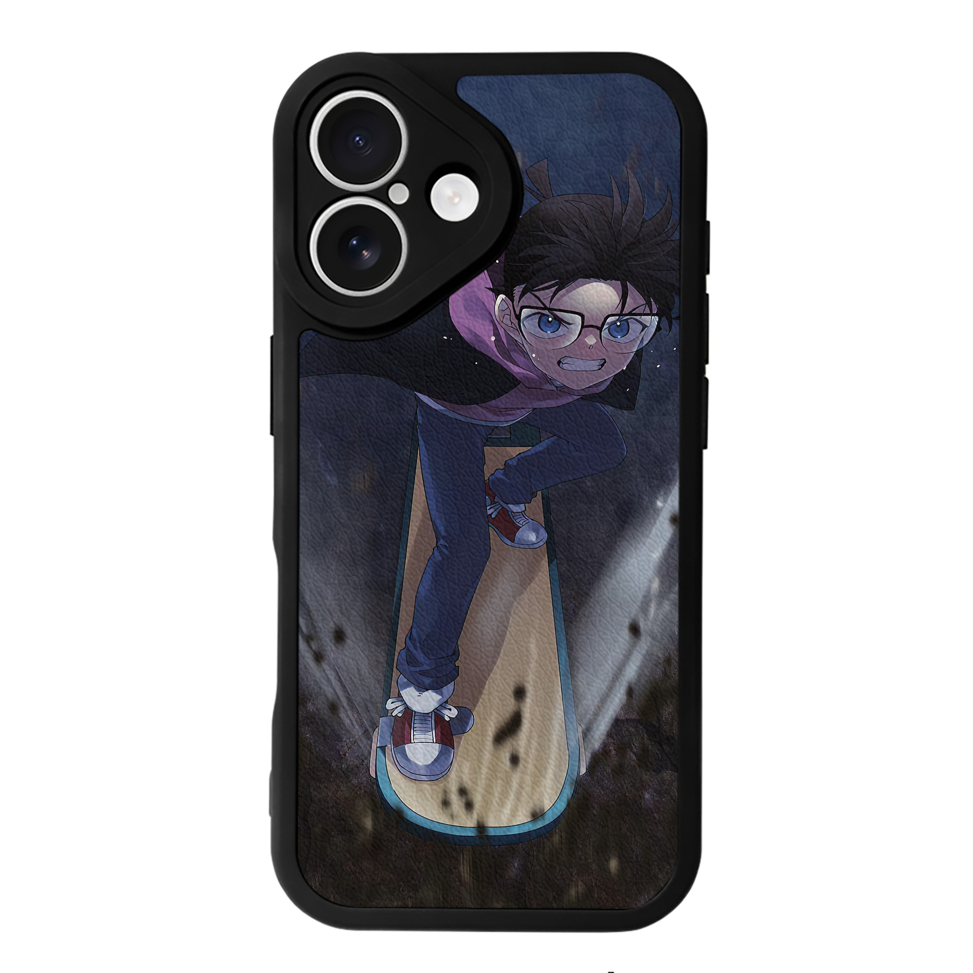 （画像用） 名探偵コナン Detective Conan 【iPhone 16シリーズ対応】シリコンスマホケース（レザー調） 材質：シリコン